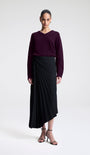 TRACY TAILORED MIDI SKIRT IN BLACK - Romi Boutique