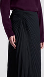 TRACY TAILORED MIDI SKIRT IN BLACK - Romi Boutique