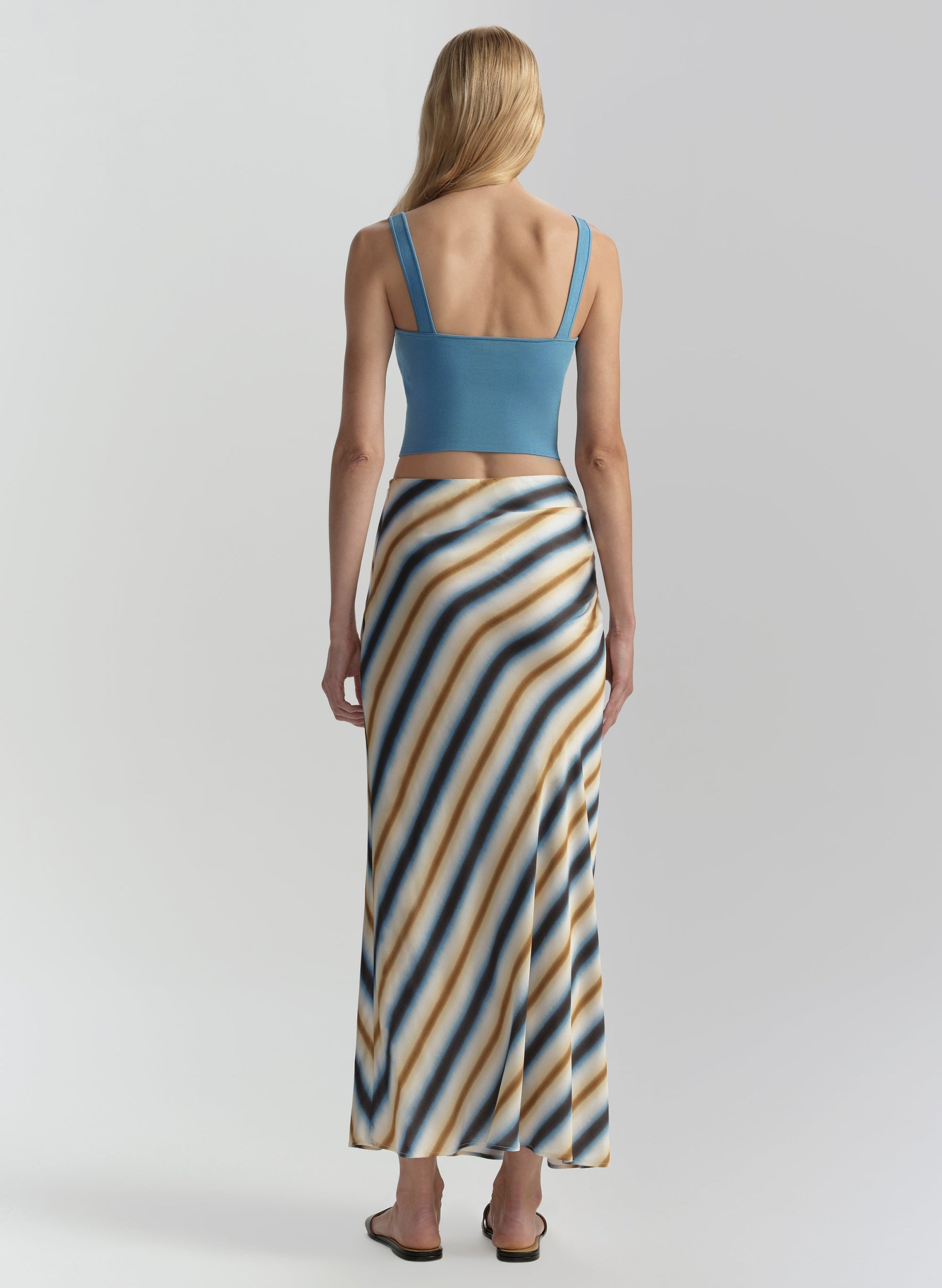 JEAN STRIPED MIDI SKIRT by A.L.C - Romi Boutique