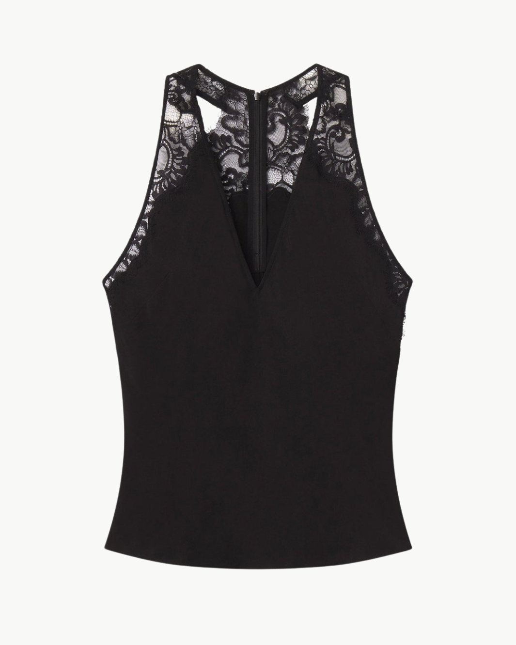 WES SATIN AND LACE TOP IN BLACK - Romi Boutique