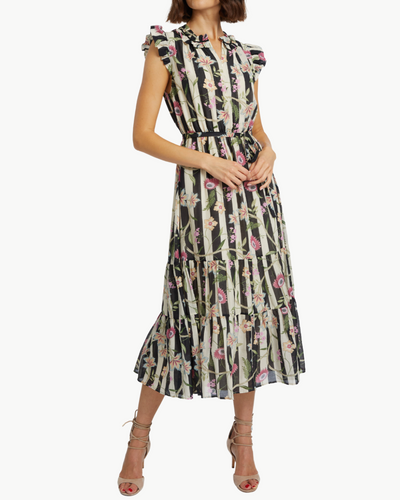 CLAUDIA DRESS IN STRIPE VINE