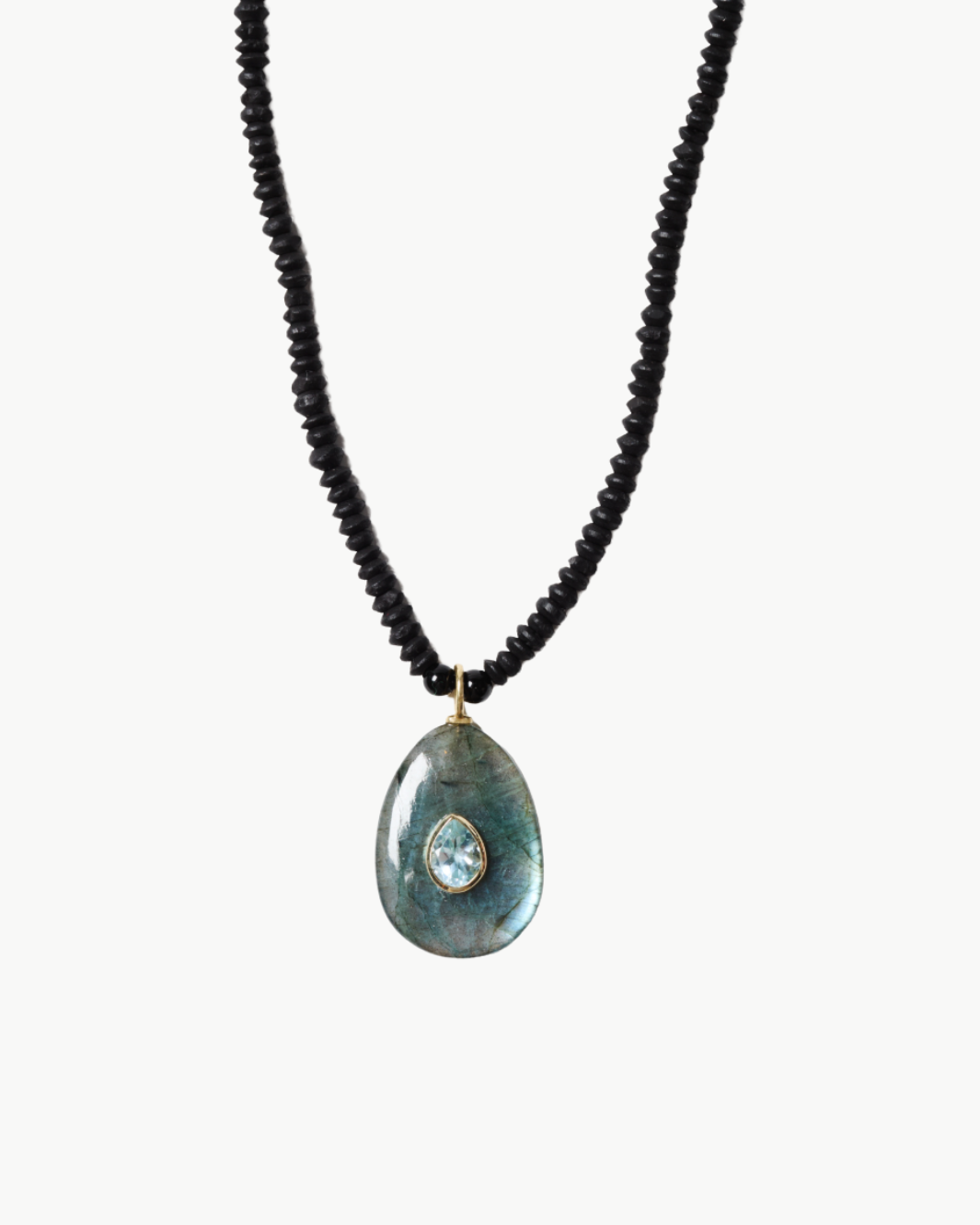 Chan Luu Black Jade Pendant Necklace at Romi Boutique
