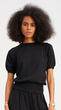 SPRWMN CASHMERE SHORT SLEEVE RAGLAN SWEATER at Romi Boutique