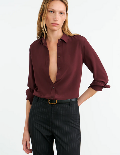 GAIA SLIM SHIRT IN CLARET