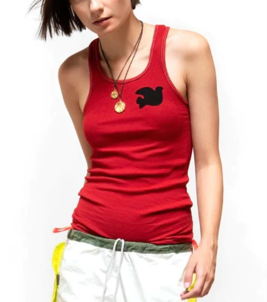 SUPERVINTAGE TANK IN ARTYARD RED - Romi Boutique