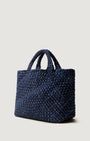 Naghedi ST. BARTHS MEDIUM TOTE DOUBLE WEAVE DENIM at Romi Boutique