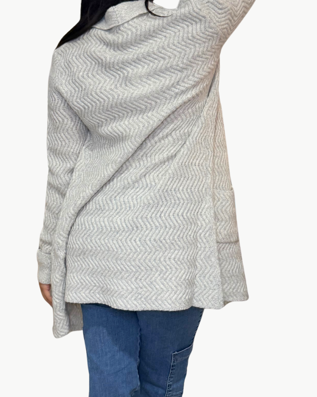 Oats Cashmere DAIS CARDIGAN IN NIMBUS at Romi Boutique