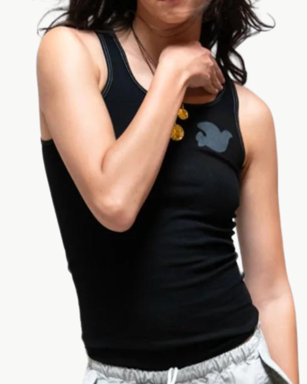 SUPERVINTAGE TANK IN SUPER BLACK by FREECITY - Romi Boutique