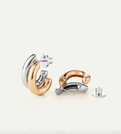 FLORENCE EARRINGS IN TWO-TONE - Romi Boutique