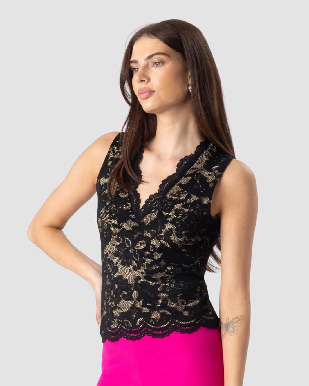 Leila Stretch Lace Top