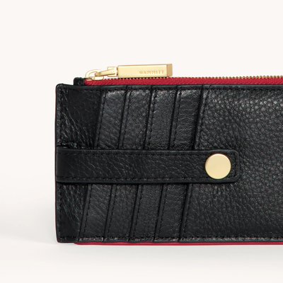 210 WEST IN BLACK/BRUSHED GOLD RED ZIP - Romi Boutique