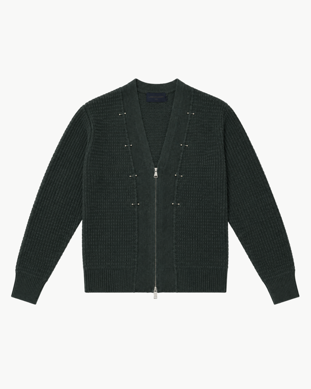 Milly Cashmere Tuck Stitch Cardigan