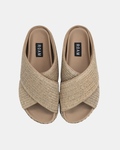 CROSS STACK RAFFIA IN NATURAL