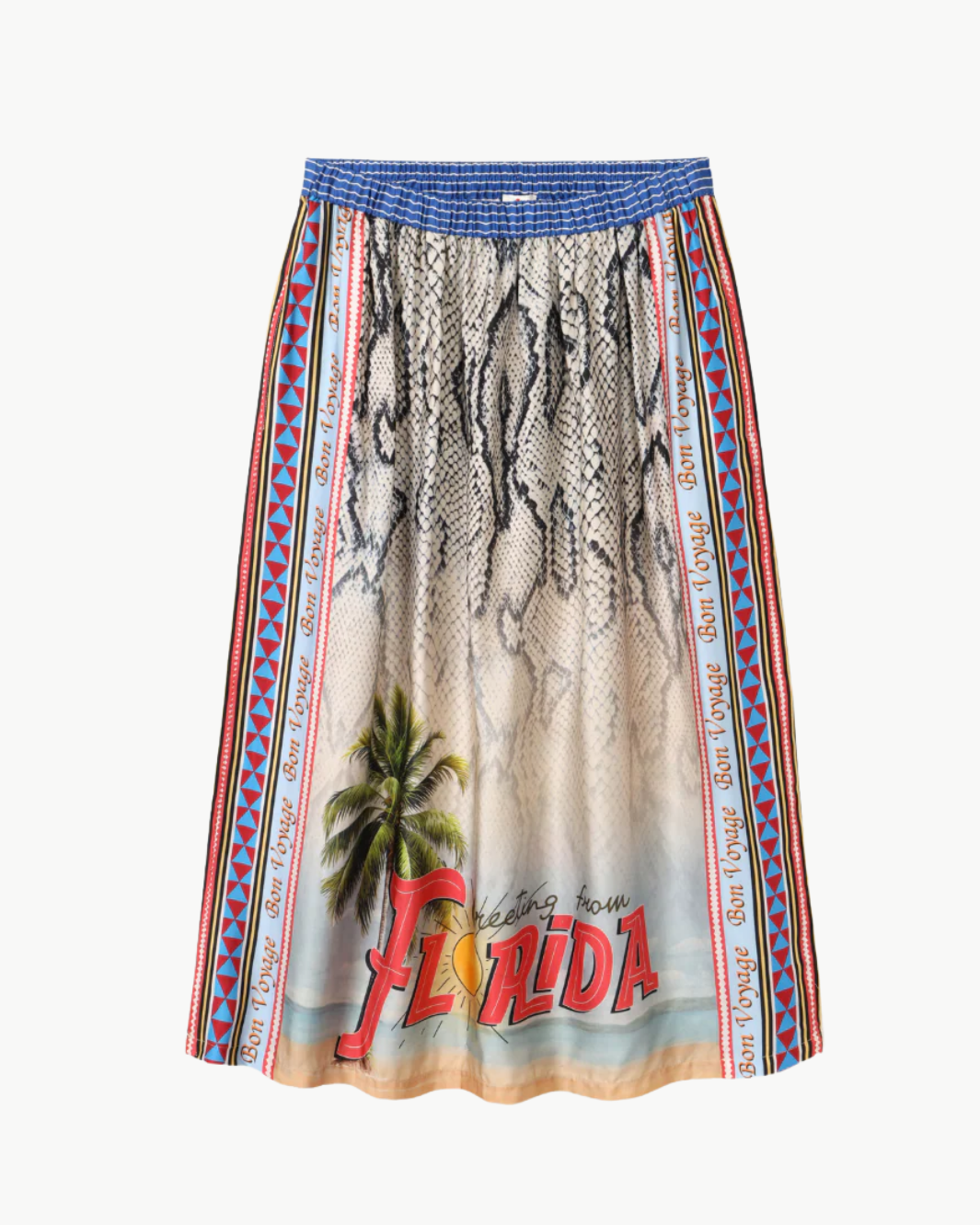 Me369 VANESSA PRINTED MIDI SKIRT at Romi Boutique