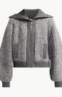 BA&SH Rabel Wool Blend Zip Up Cardigan at Romi Boutique