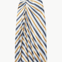 JEAN STRIPED MIDI SKIRT