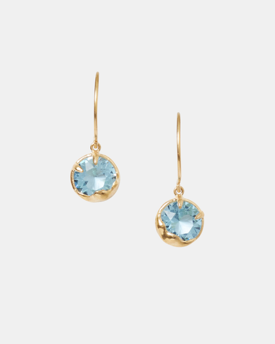 CRYSTAL EARRINGS IN AQUAMARINE