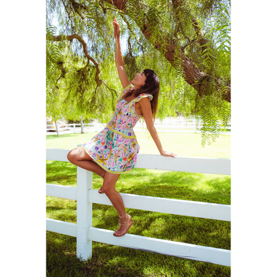 FLEUR MINI DRESS IN SUNSHINE PRINT