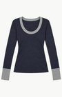 Enza Costa Fine Cashmere Easy Cuffed U Shirt at Romi Boutique