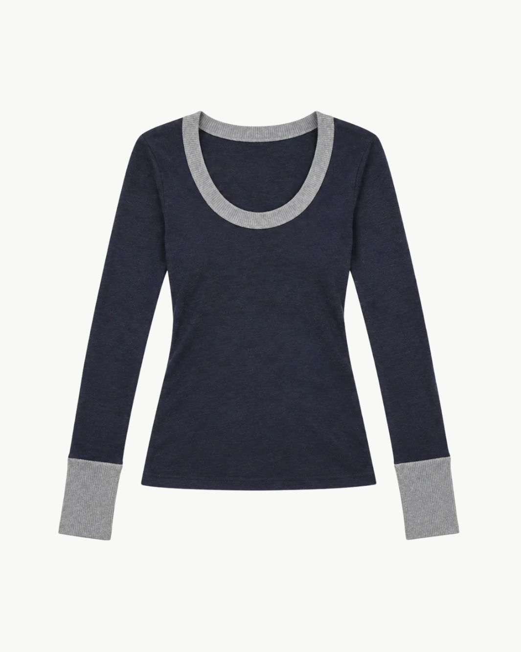 Enza Costa Fine Cashmere Easy Cuffed U Shirt at Romi Boutique