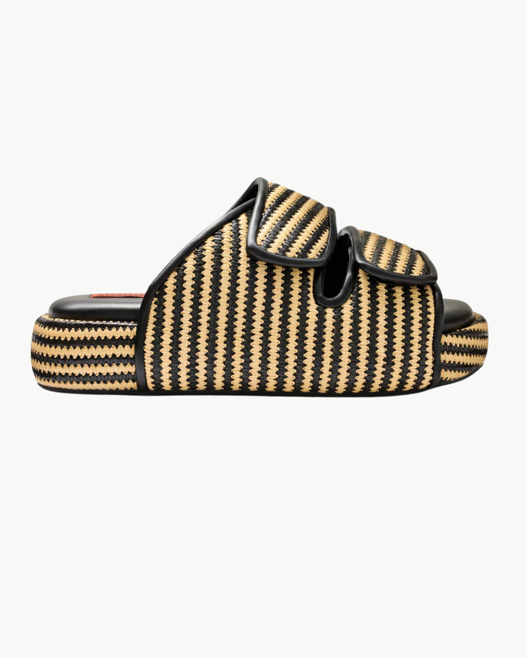 Simon Miller STRIPE RAFFIA CRO SLIDE at Romi Boutique