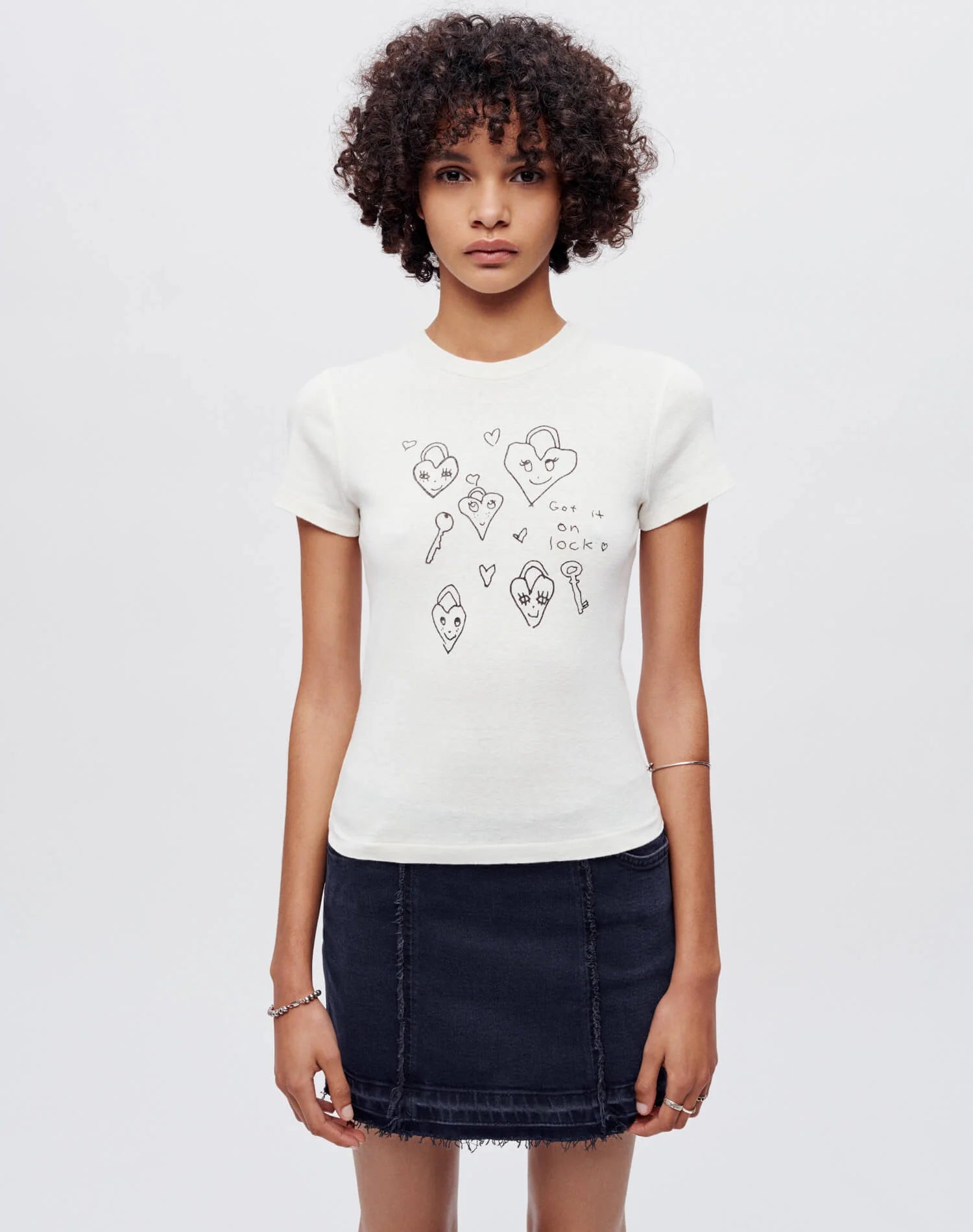 Re/Done 90s "Baby Hearts" Tee at Romi Boutique