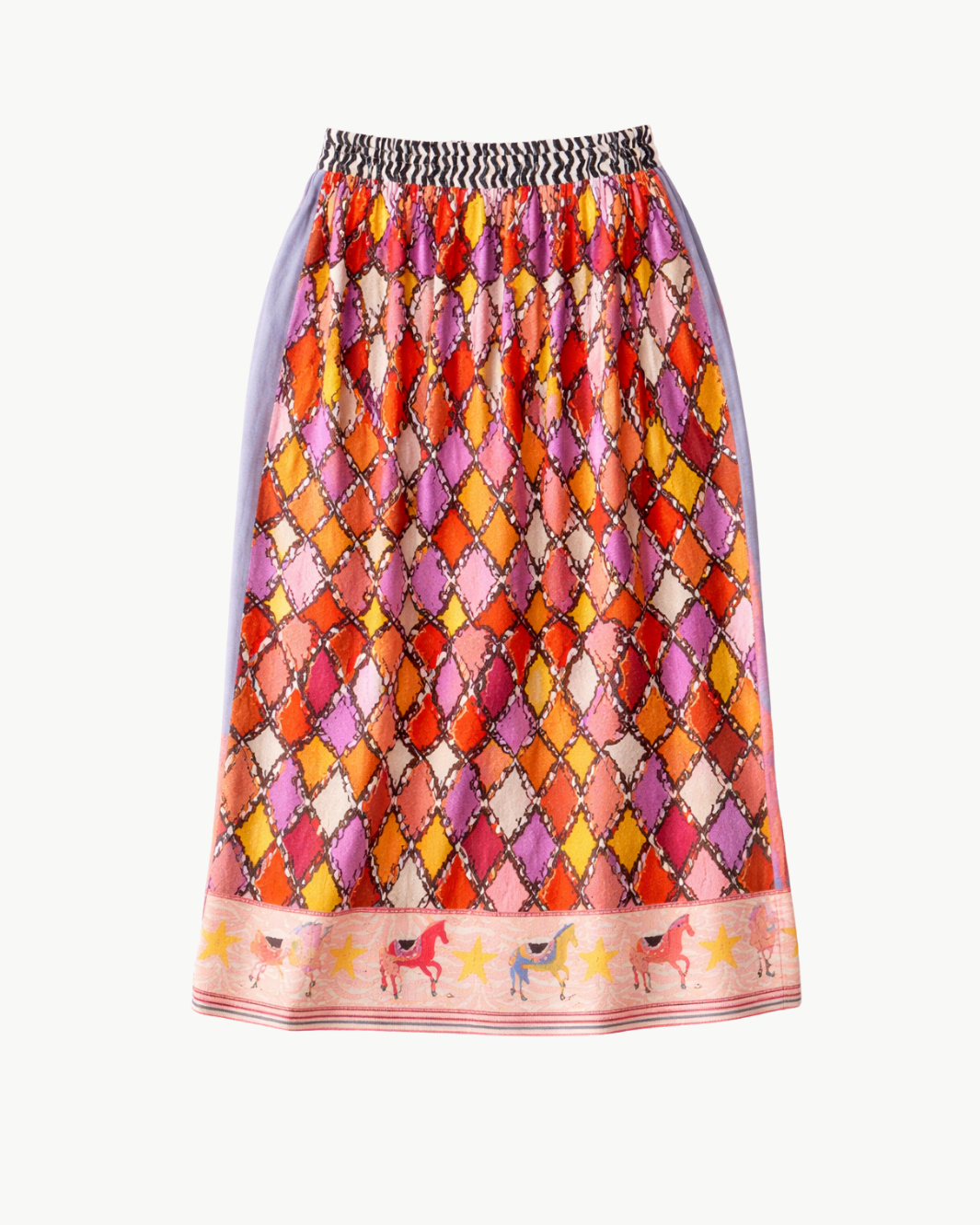 Me369 ALEXA PRINTED MIDI SKIRT at Romi Boutique
