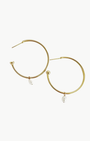 Romi Pearl Island Hoop Earrings at Romi Boutique