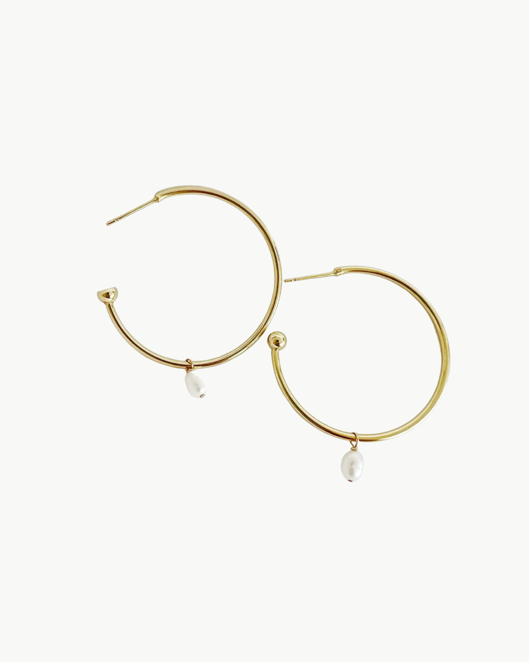 Romi Pearl Island Hoop Earrings at Romi Boutique