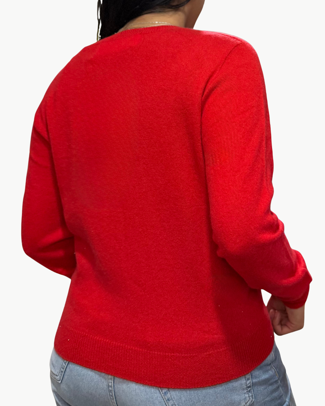 "XOXO" CASHMERE SWEATER IN RED - Romi Boutique