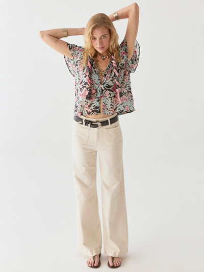 VEGA BLOUSE IN HAWAIIAN BEACH ROSA ROSAE