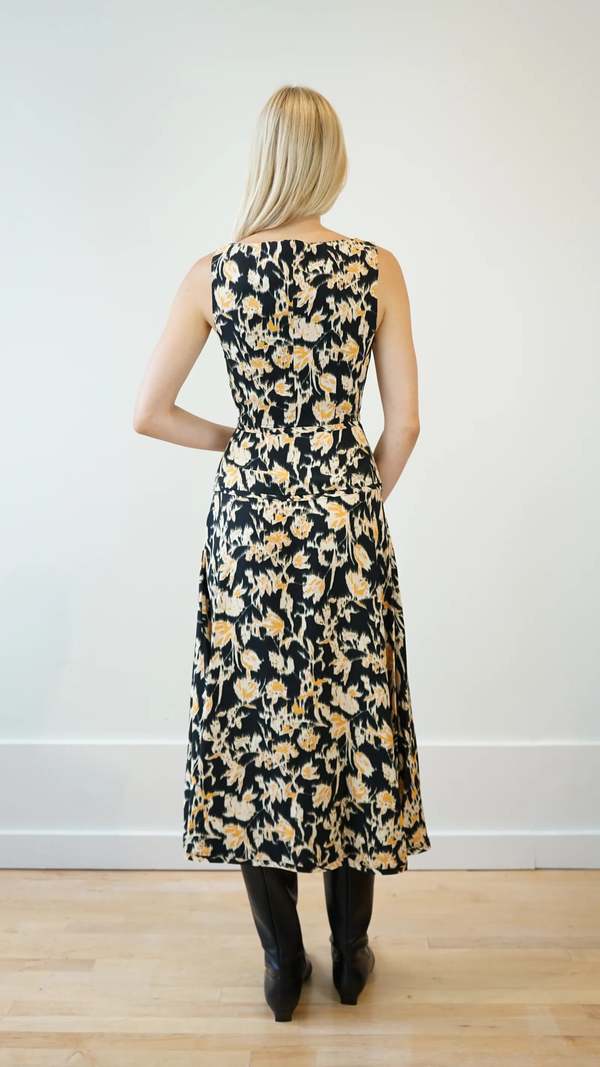 VIVI SWEETHEART NECKLINE MIDI DRESS IN TOURMALINE