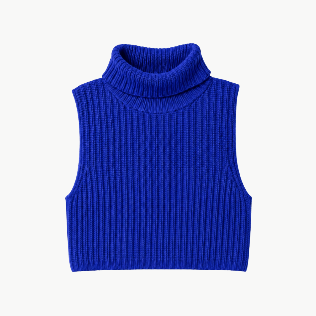 Saige Cropped Cashmere Turtleneck