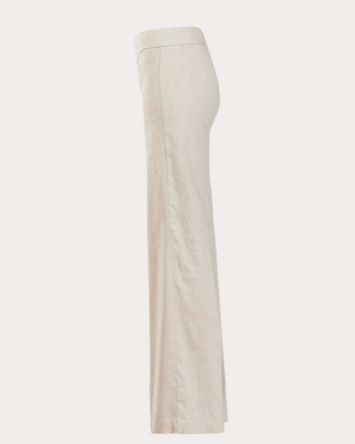 FLAVIA LINEN PANT IN OATMEAL - Romi Boutique