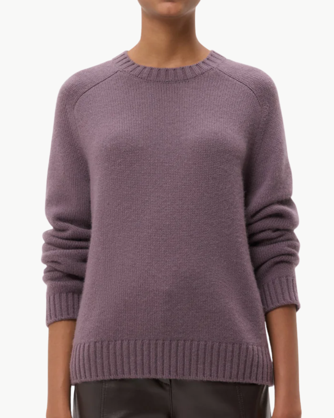 NEW JILL CREWNECK IN SMOKED LAVENDER