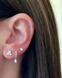 EF Collection Triple Diamond Cluster Stud Earrings at Romi Boutique