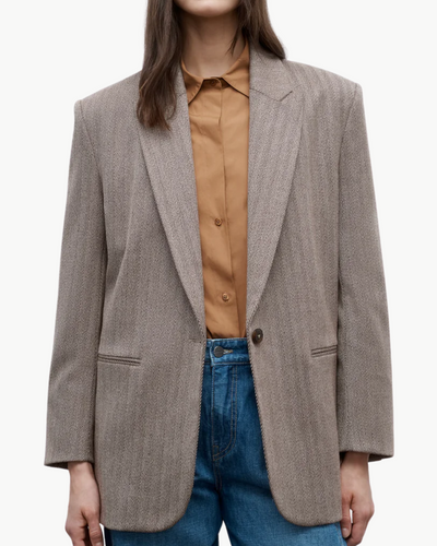 GIRL BOY GIRL BLAZER IN MUSTANG/KELP - Romi Boutique