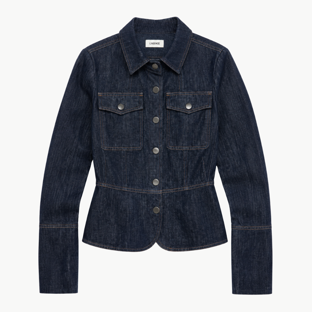 Go Silk Go Military Blues Jacket at Romi Boutique