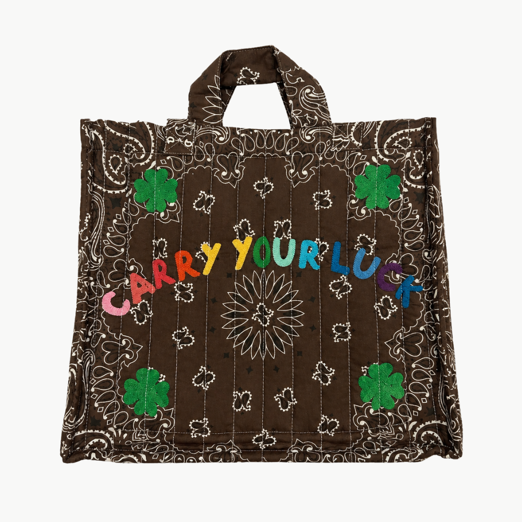 Moyen Cabas Matelassé Tote Carry Your Luck