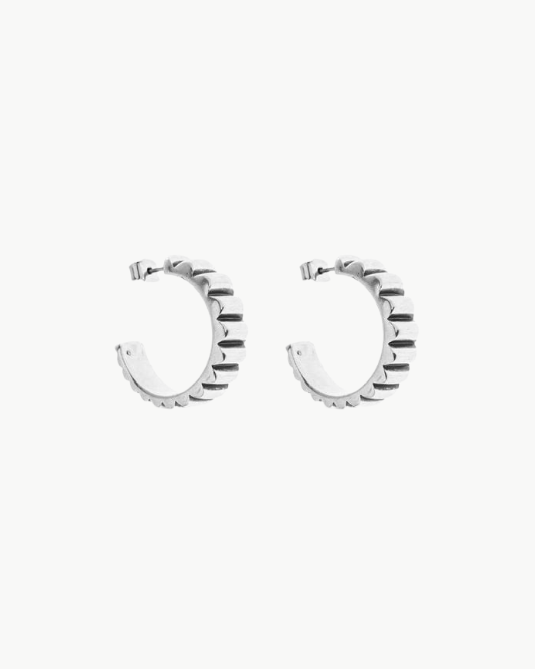 HOOPS EARRINGS IN SILVER - Romi Boutique