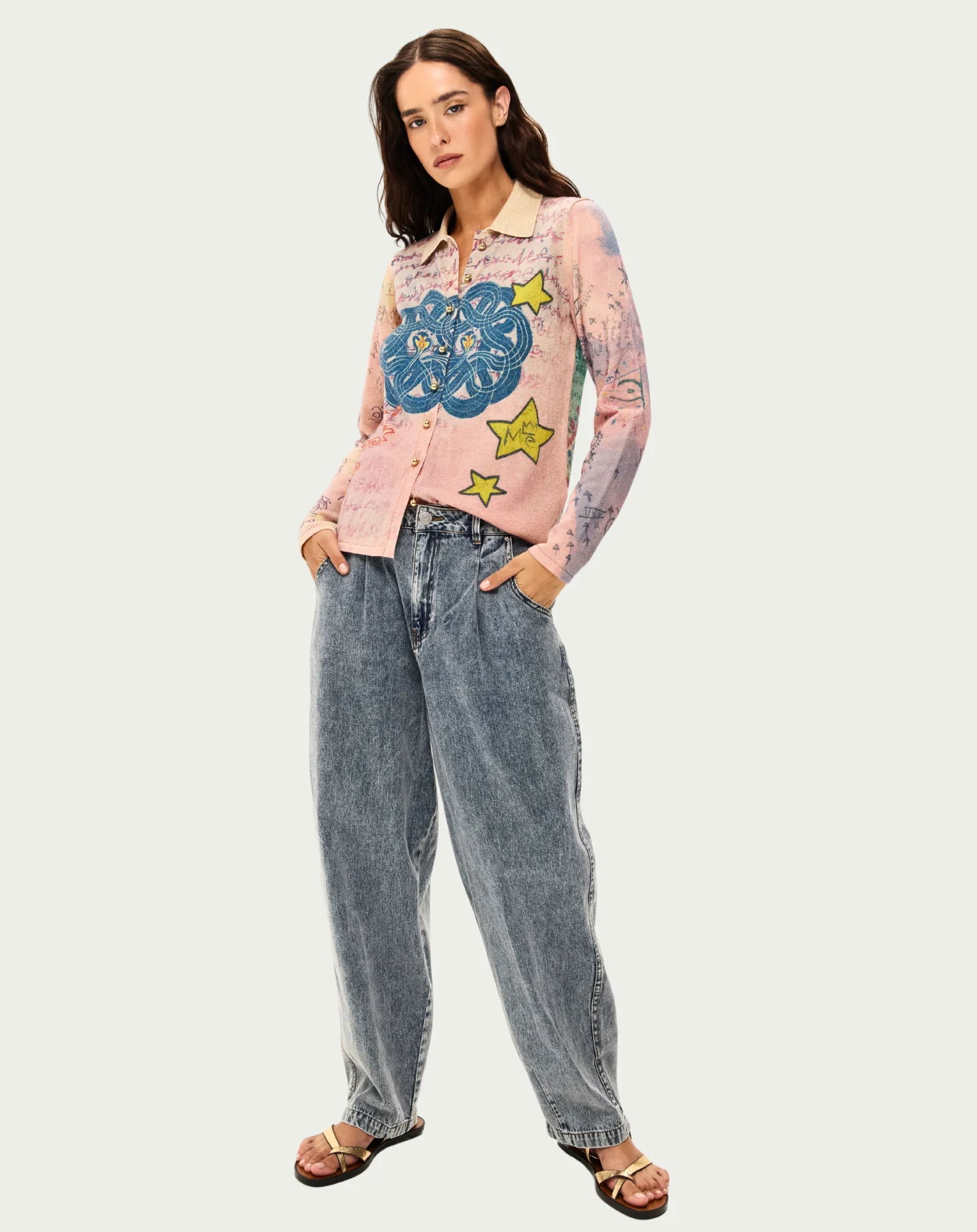 Me369 SERENITY KNITTED SHIRT at Romi Boutique