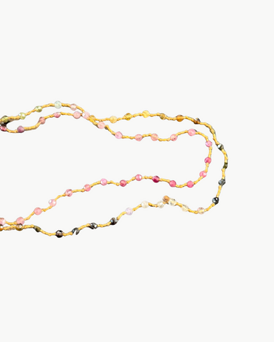 DOUBLE ANKLET IN MULTI-TOURMALINE