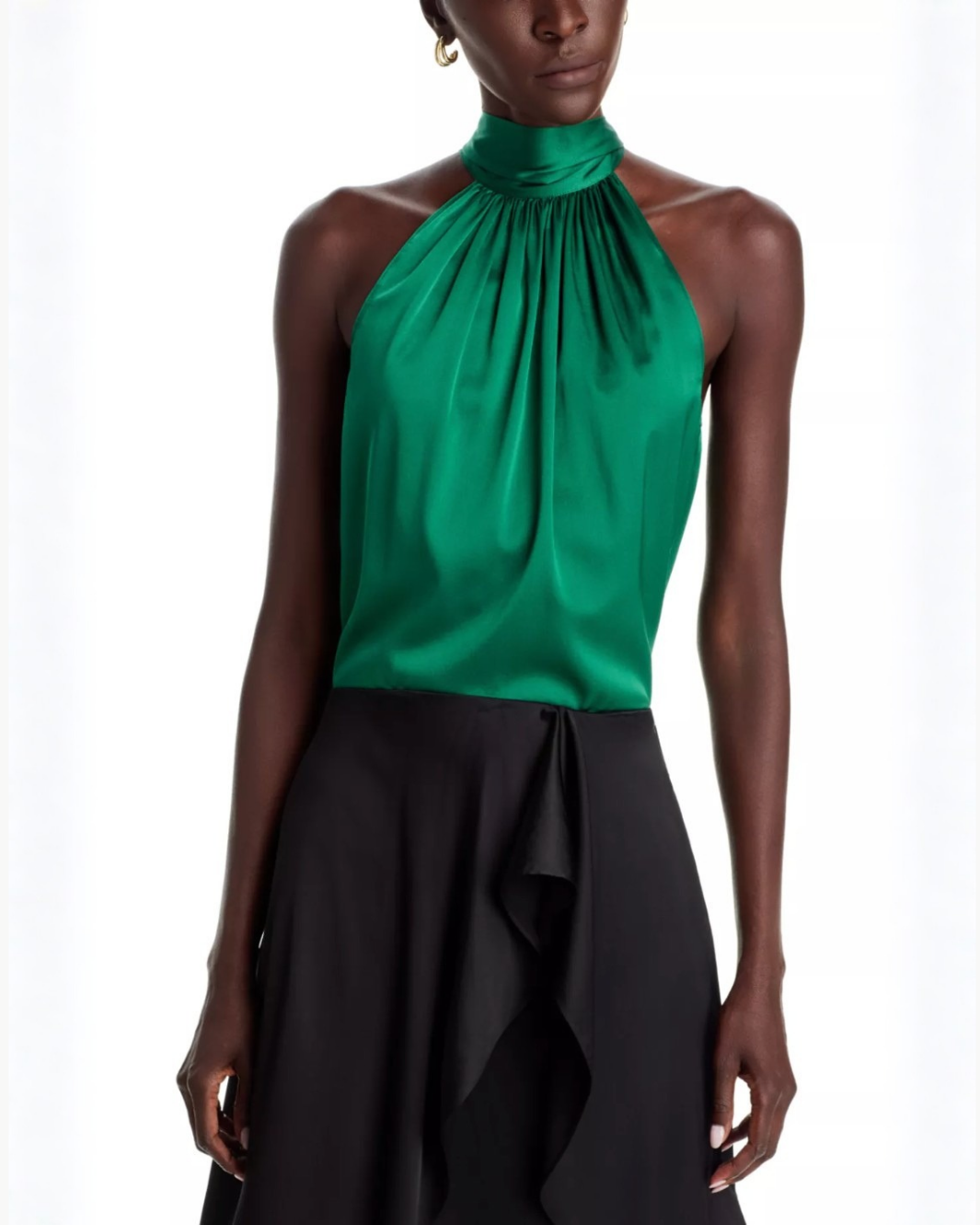 Ramy Brook Lori Silk High Neck Tank Top at Romi Boutique