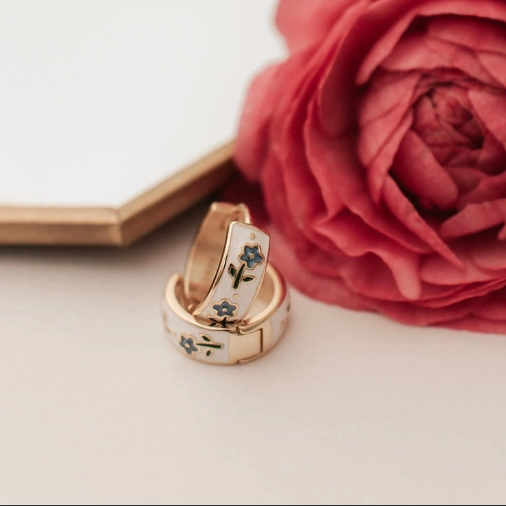 Romi Daphne Tea Cup Hoops at Romi Boutique