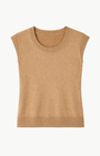 Minnie Rose SUPIMA SCOOP NECK CAP SLEEVE TOP at Romi Boutique
