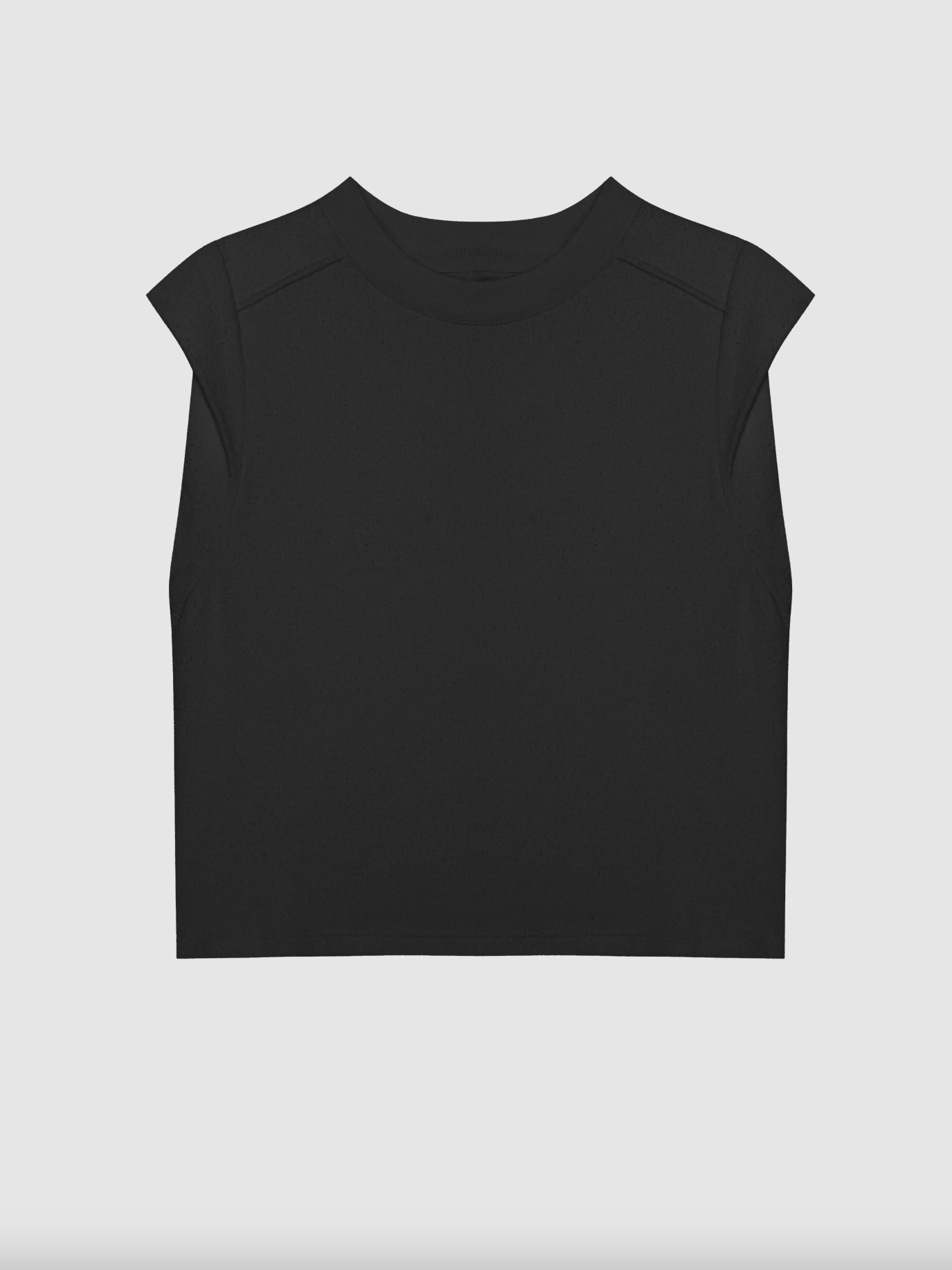 MAE ROLLED SLEEVE TANK IN JET BLACK
