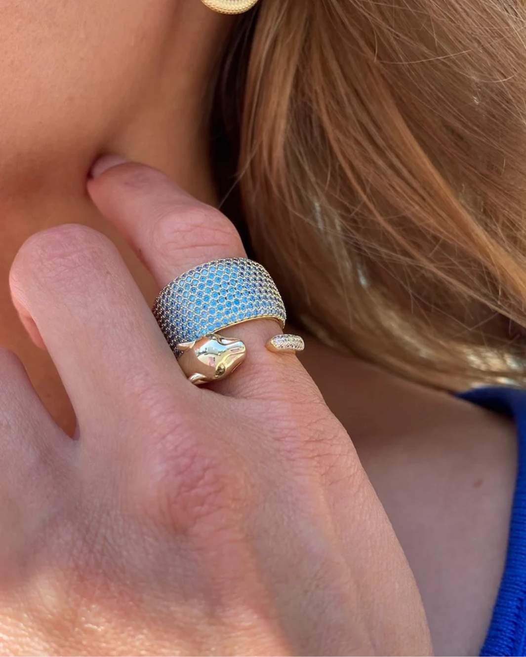 BILLIONAIRE RING IN AQUAMARINE