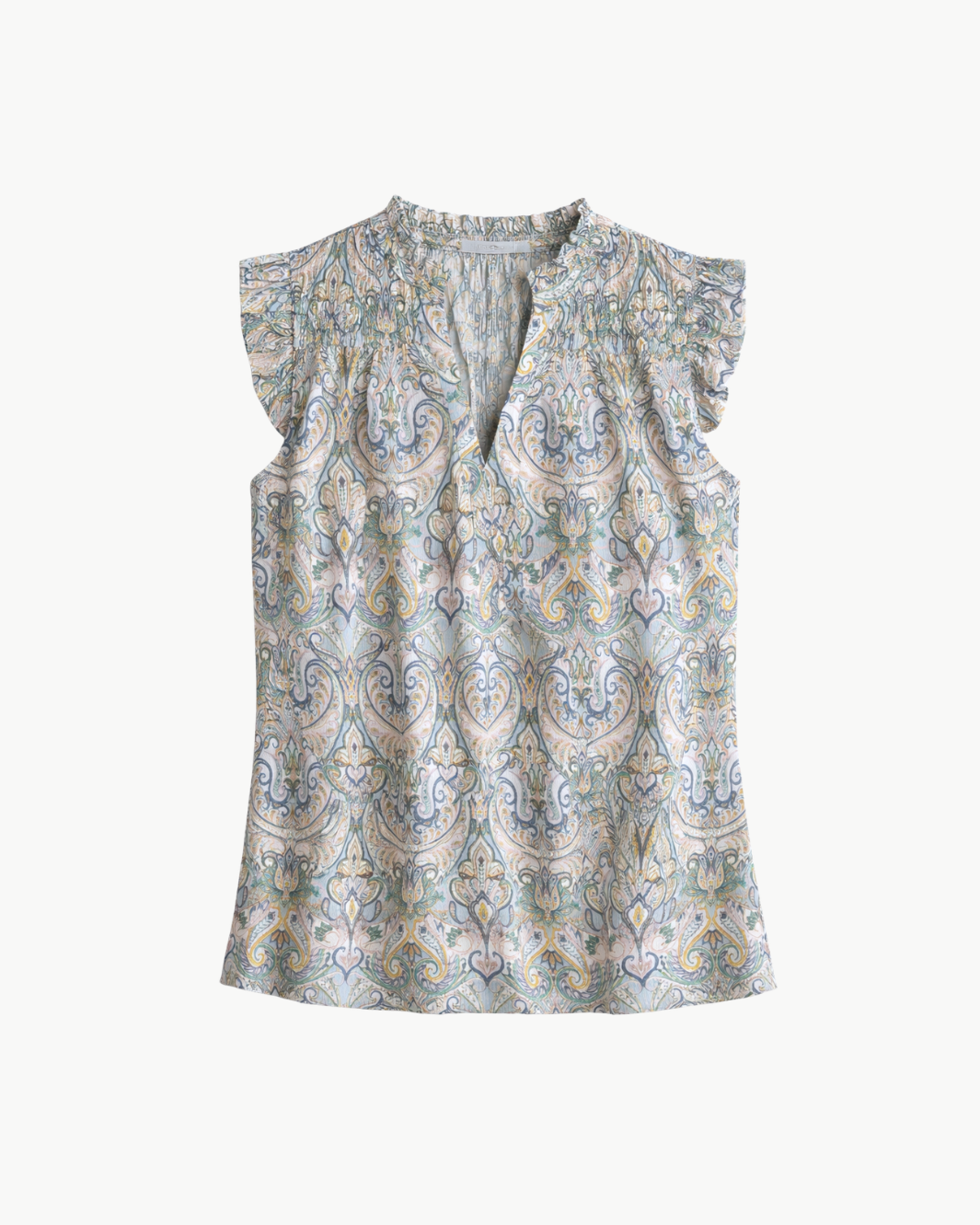 Go Silk GO SLEEVELESS GIRLY BLOUSE at Romi Boutique