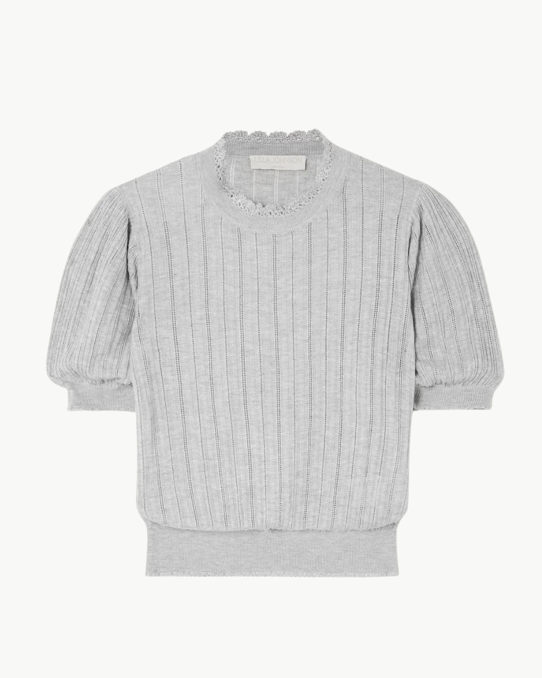 Ulla Johnson GEMMA SHORT SLEEVE KNIT TOP at Romi Boutique