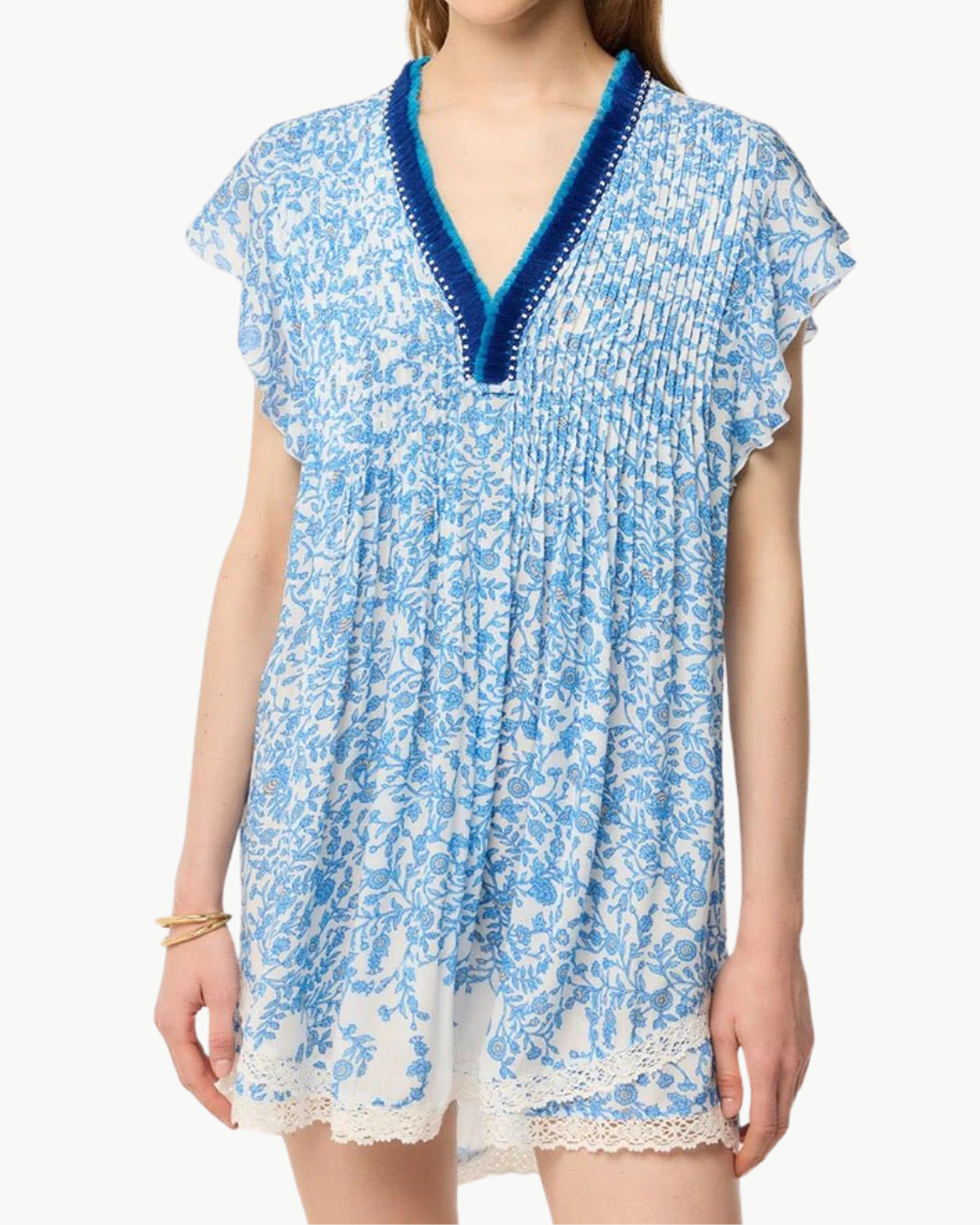MINI DRESS SASHA IN BLUE LAZULI